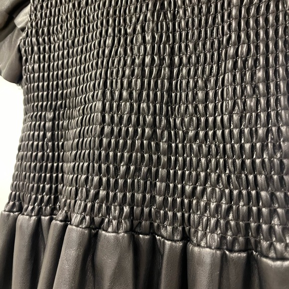 Black faux leather maxi/midi dress - Picture 4 of 5